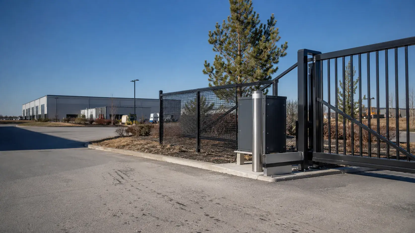 Access Control Gates in Mississauga, Ontario, fabricated and installed by The Grate Guys