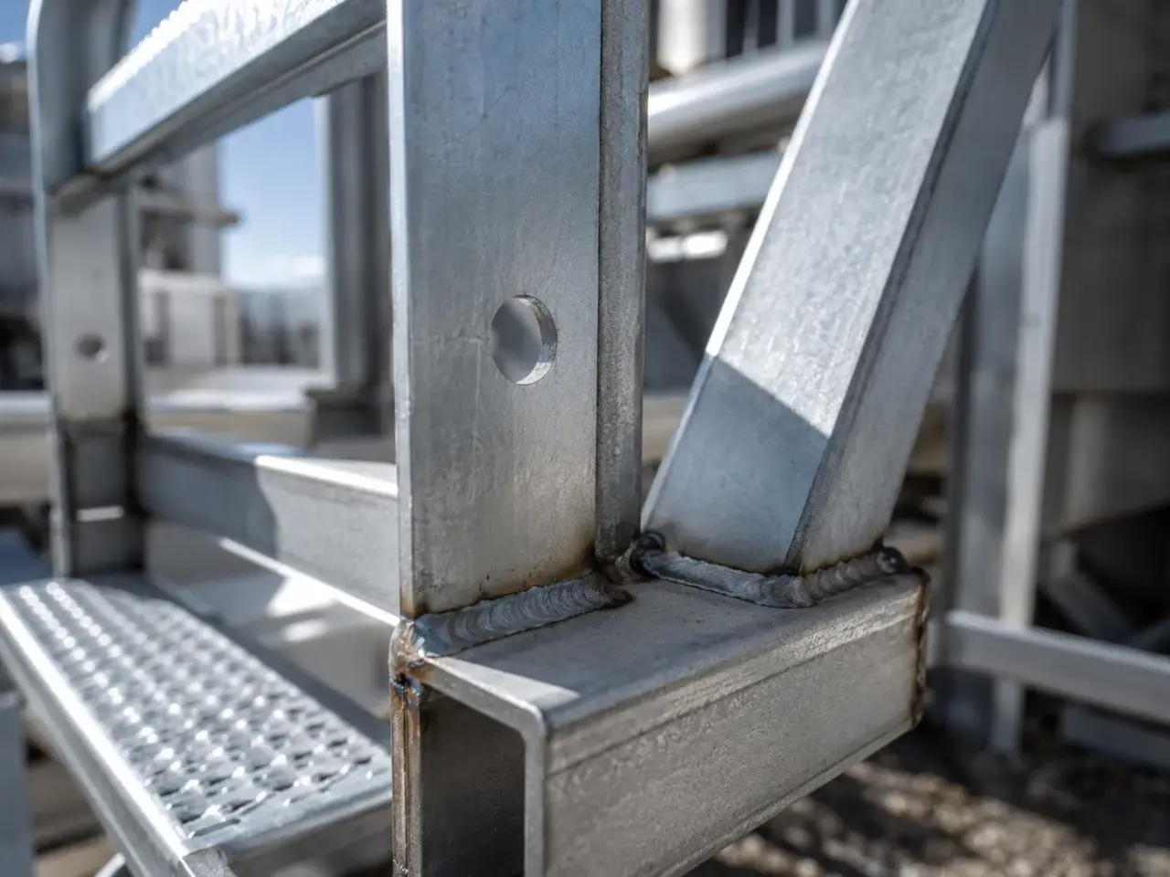 Access Ladders in Newmarket being fabricated and installed by The Grate Guys