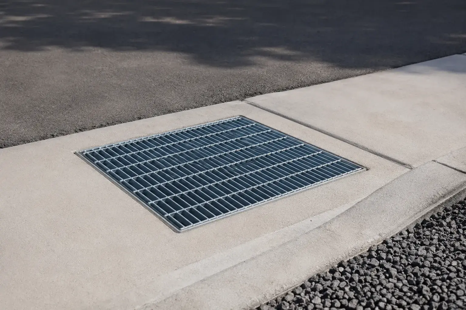 Asphalt Repair Around Drains and Grates in Georgetown, Ontario, fabricated and installed by The Grate Guys