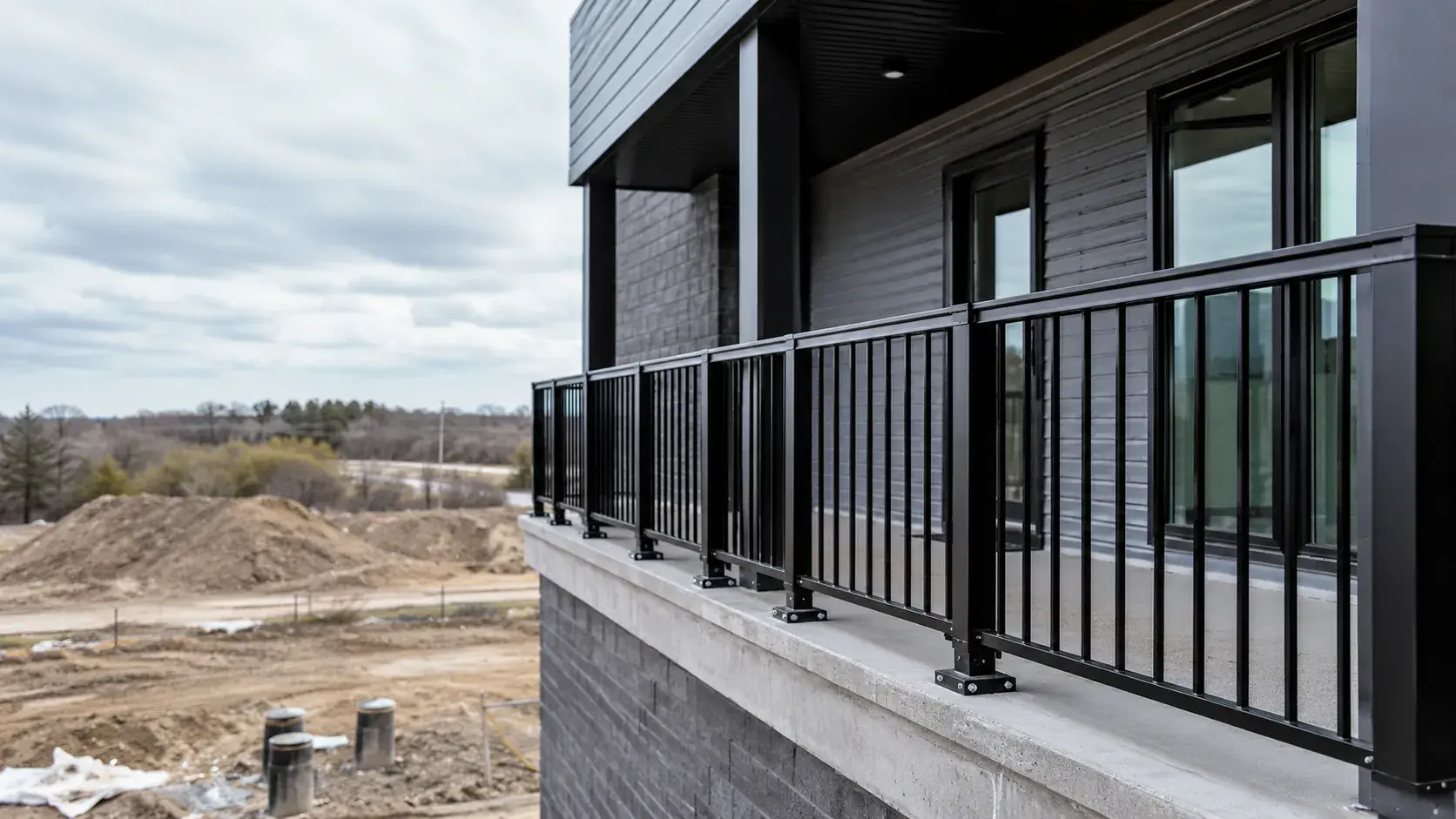 Balcony Railings in Georgetown, Ontario, fabricated and installed by The Grate Guys