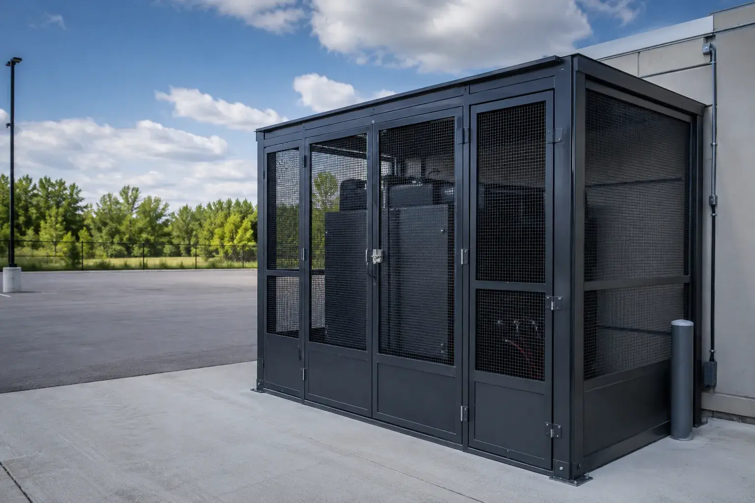 Battery Storage Enclosures in Georgetown, Ontario, fabricated and installed by The Grate Guys