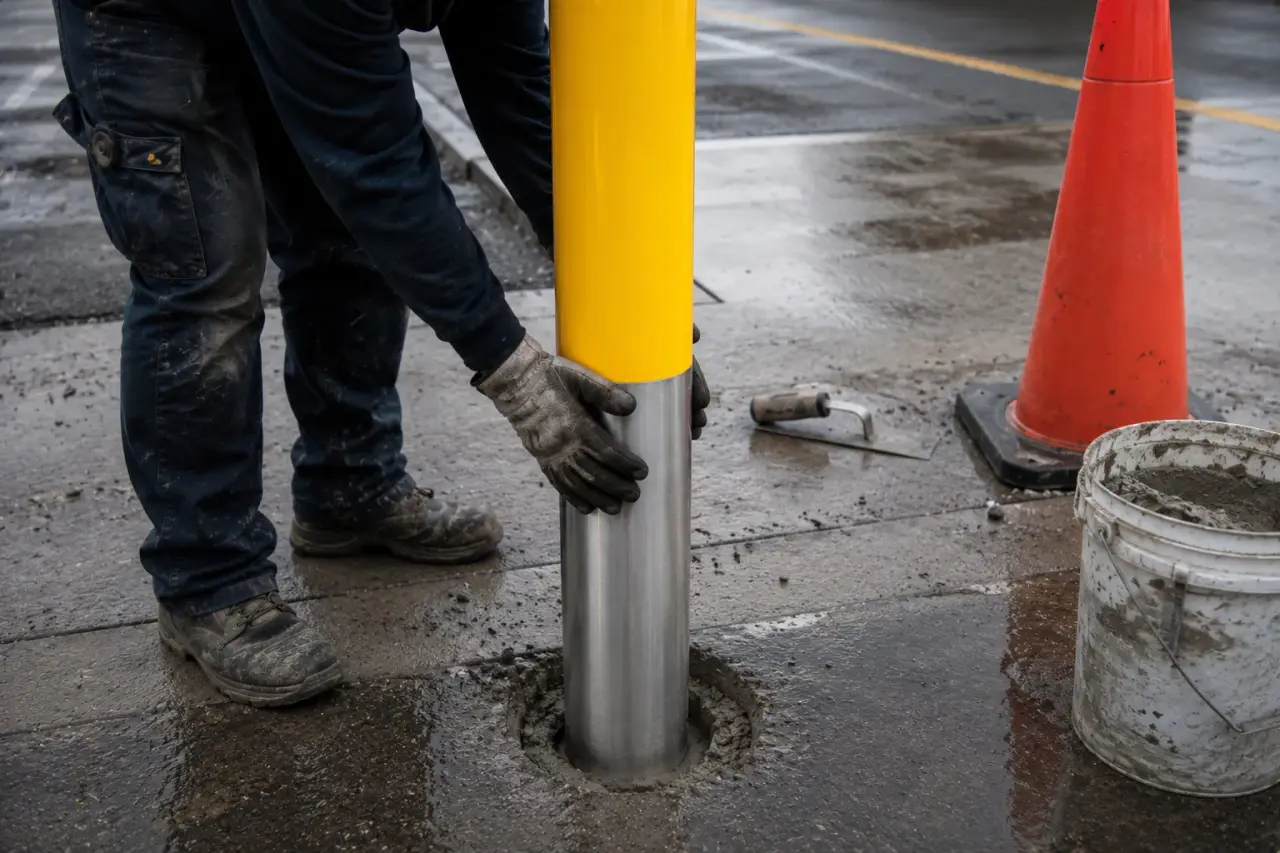 Completed Bollards installation in Georgetown by The Grate Guys