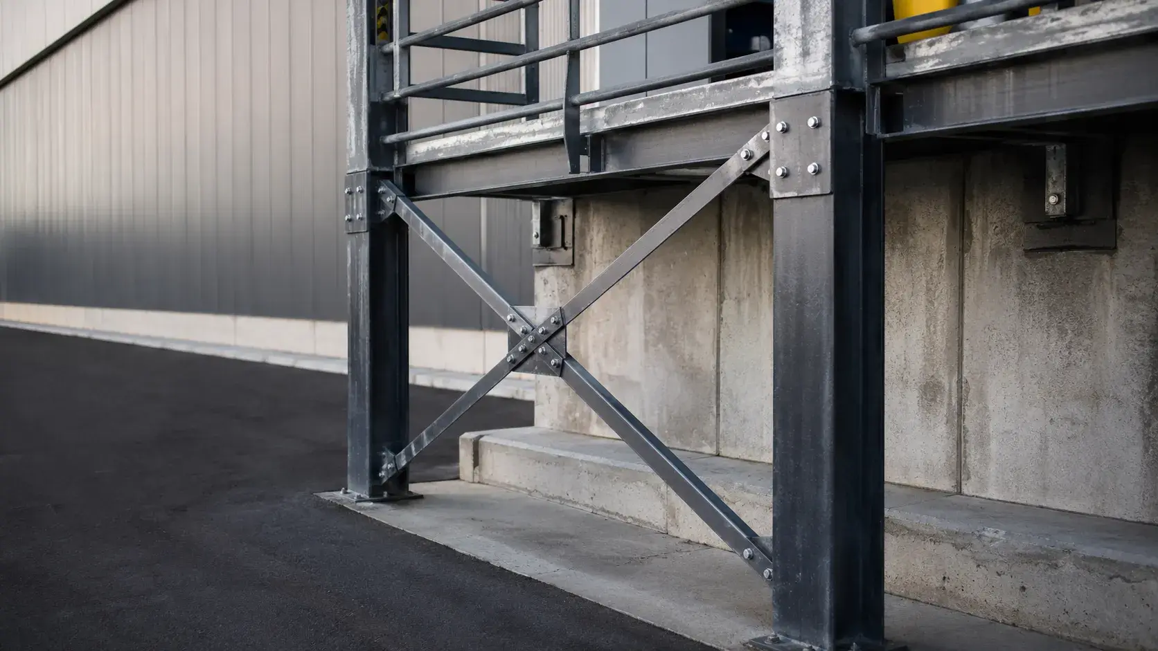 Building Reinforcing in Guelph, Ontario, fabricated and installed by The Grate Guys