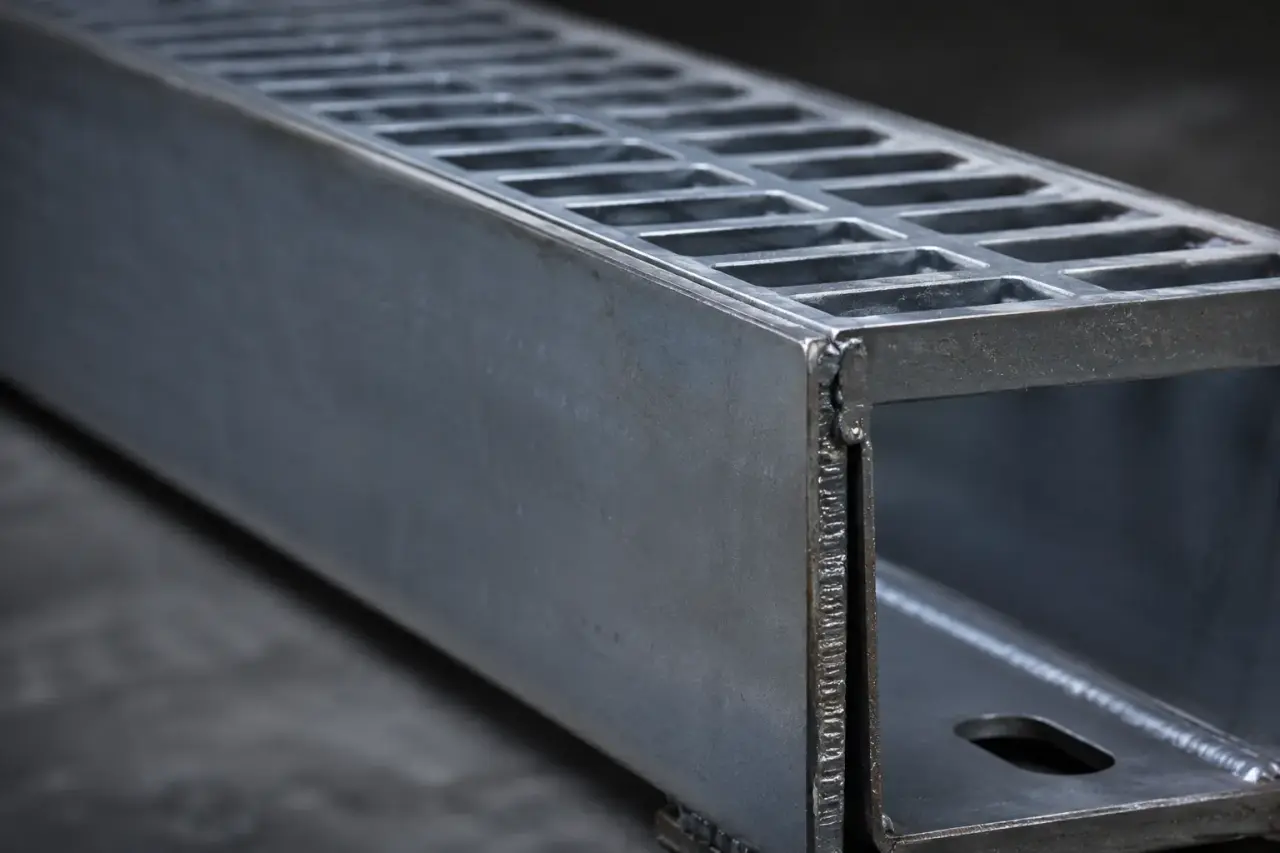 Channel Drains being fabricated and installed by The Grate Guys