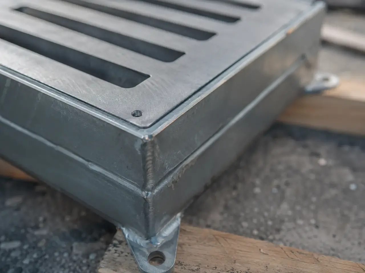 Cleanroom Drain Covers in Caledon being fabricated and installed by The Grate Guys