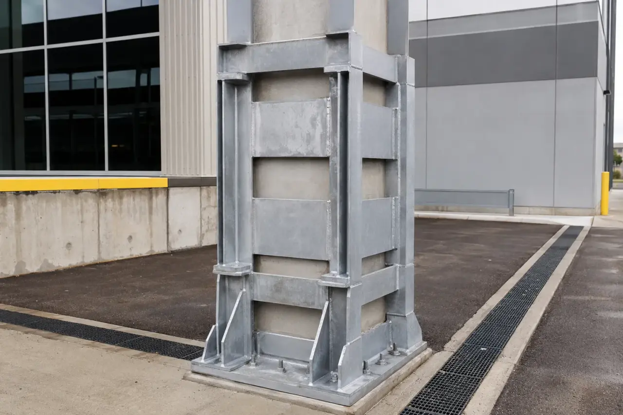 Completed Column Reinforcing installation by The Grate Guys