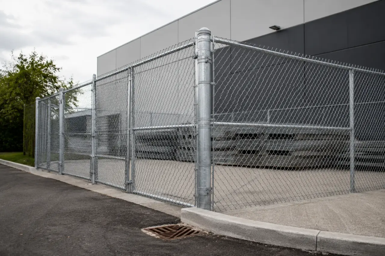 Completed Commercial Chain Link Fencing installation by The Grate Guys