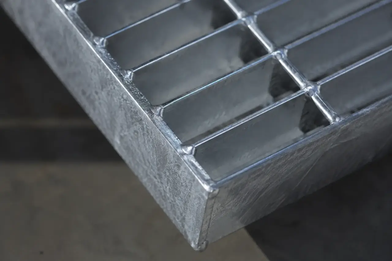 Compound Grating being fabricated and installed by The Grate Guys
