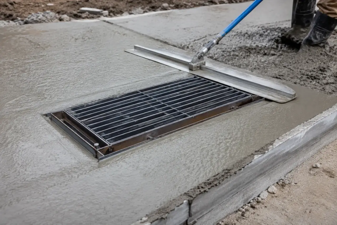 Completed Concrete Curbs installation in Waterloo by The Grate Guys