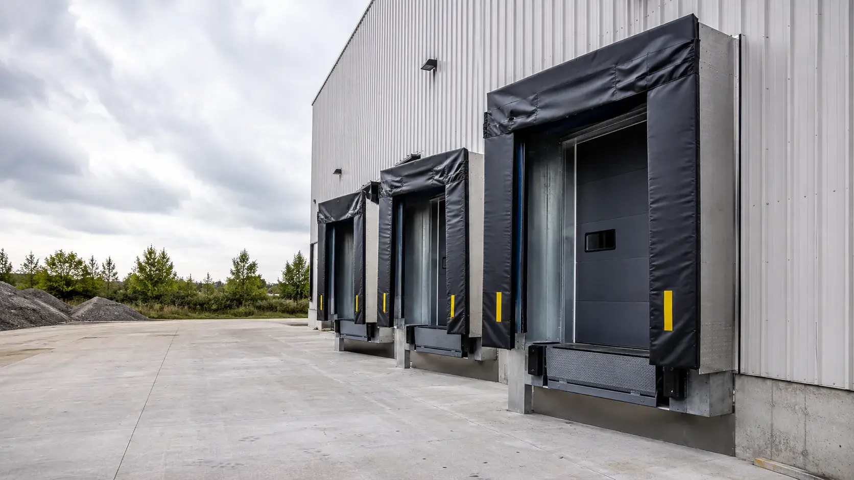 Dock Seals and Shelters in Pickering, Ontario, fabricated and installed by The Grate Guys