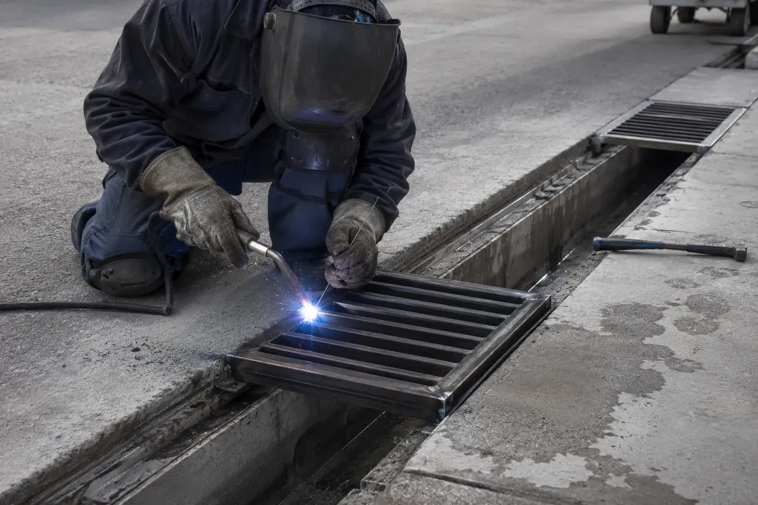 Drainage Repair in Waterloo, Ontario, fabricated and installed by The Grate Guys
