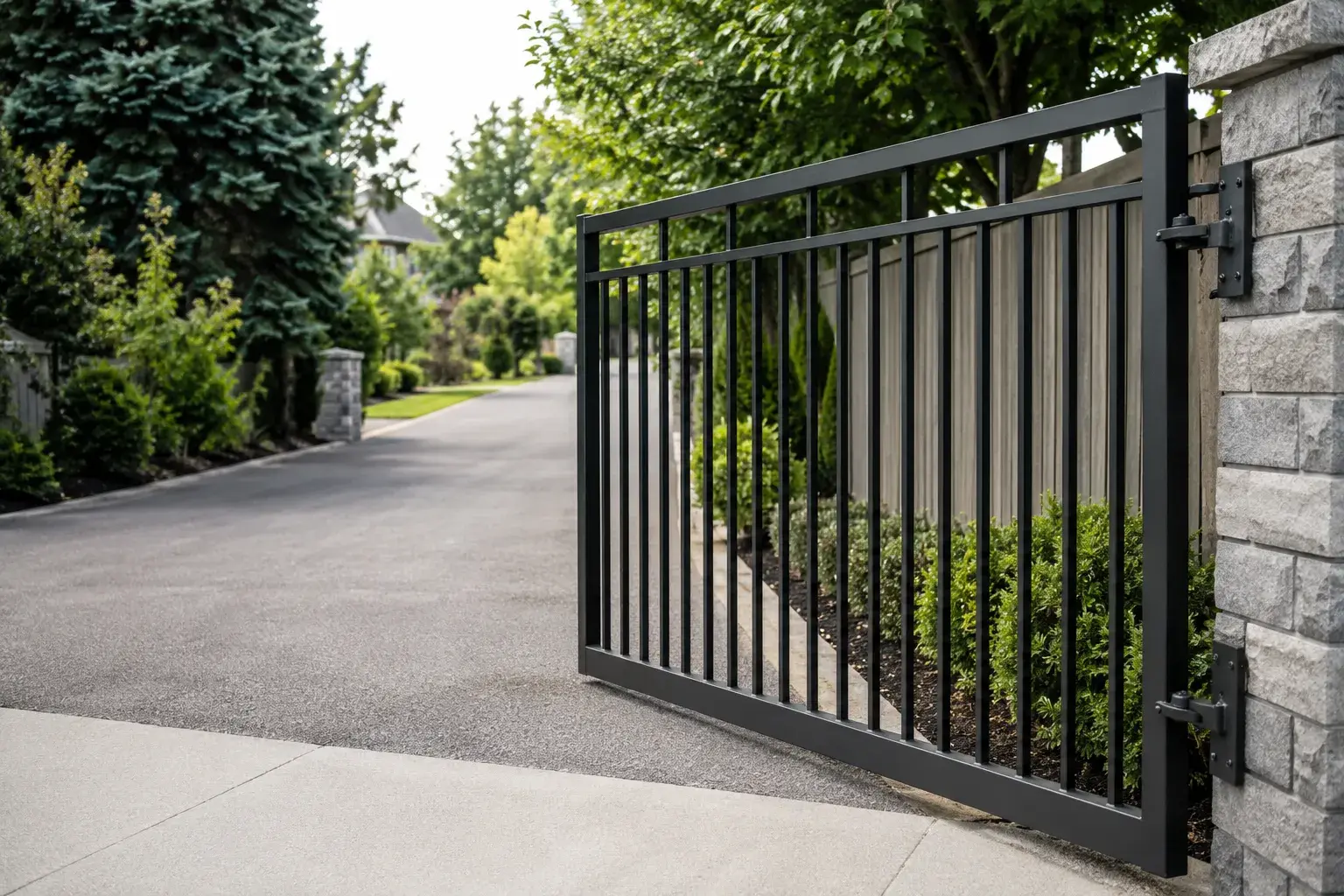 Driveway Gates in Ajax, Ontario, fabricated and installed by The Grate Guys