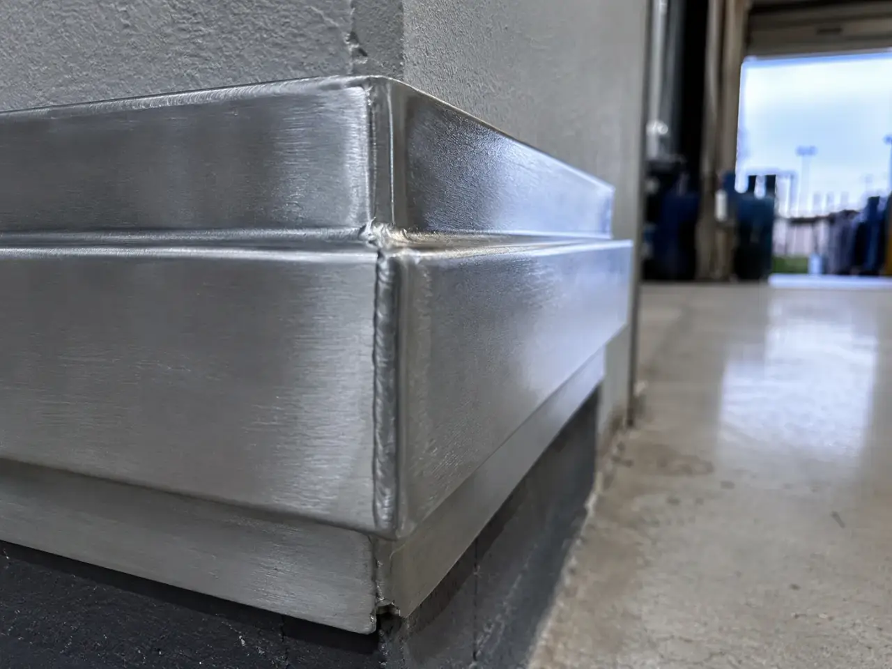 Wall and Corner Protection being fabricated and installed by The Grate Guys