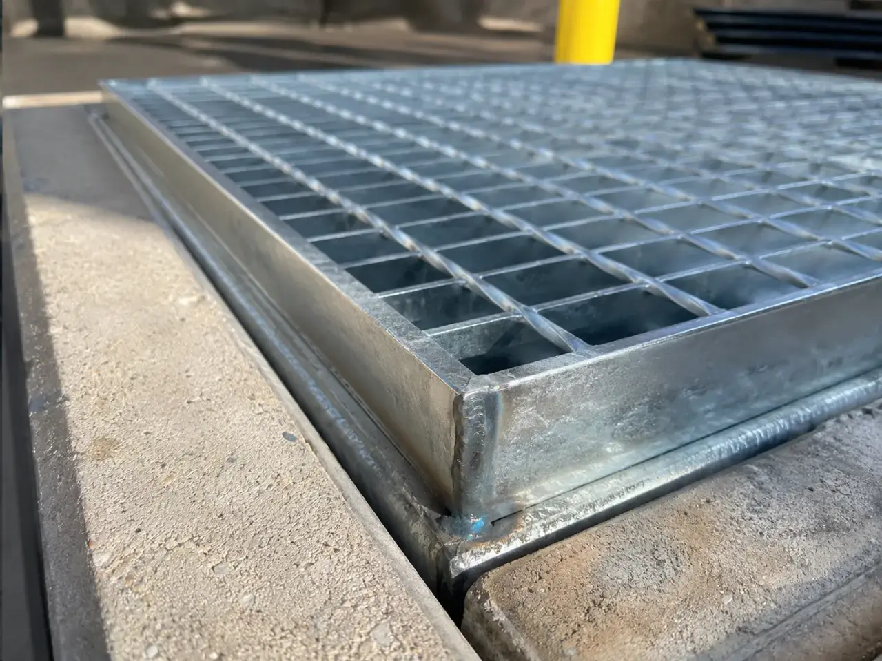 Food Grade Drain Covers in Pickering being fabricated and installed by The Grate Guys