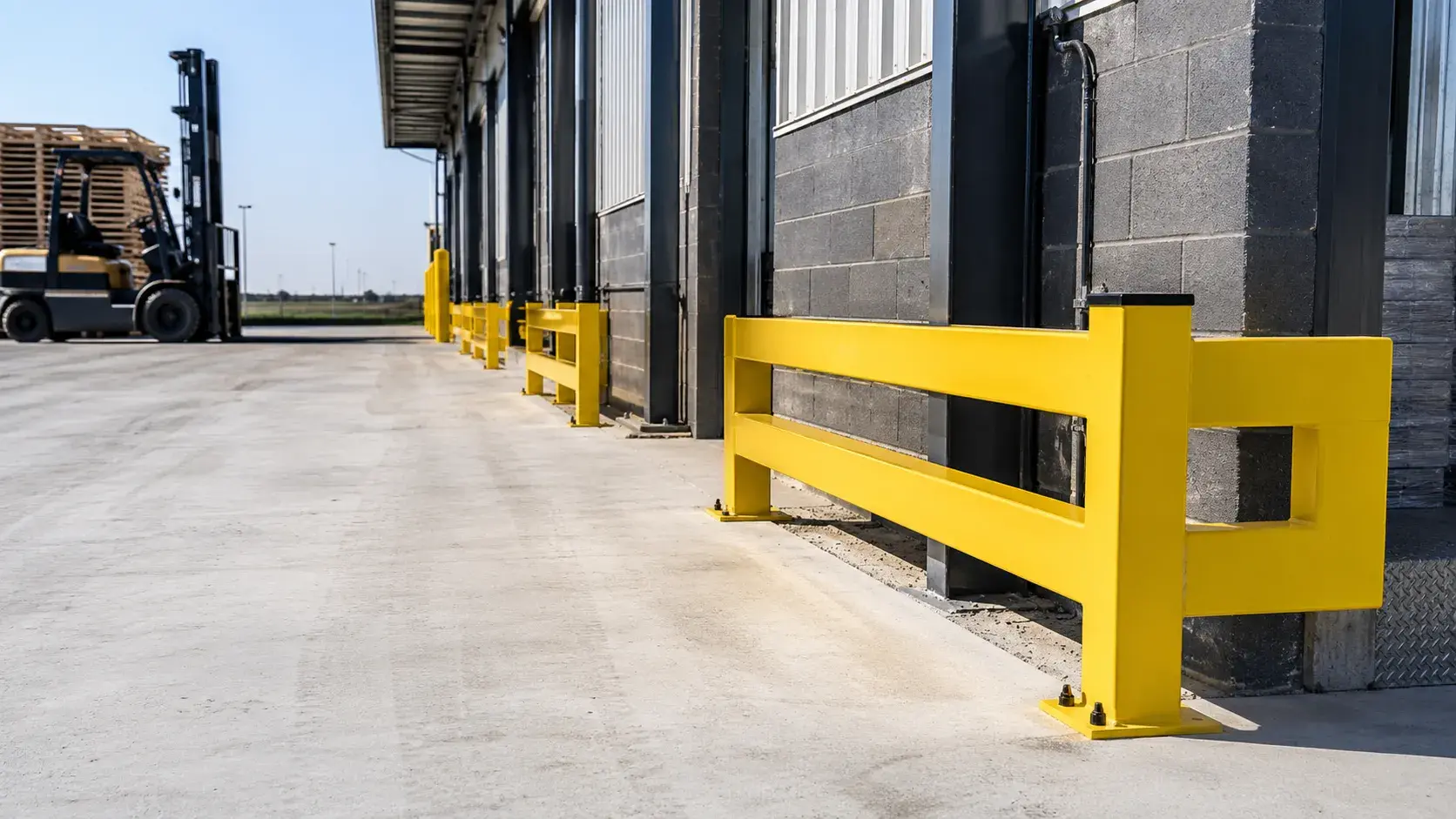 Forklift Protection Barriers, fabricated and installed by The Grate Guys