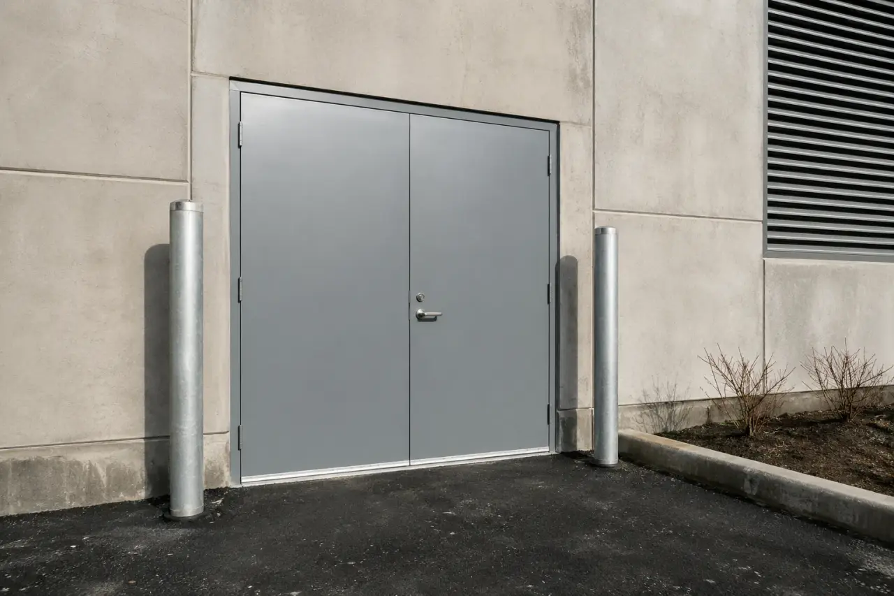 Completed Hollow Metal Doors and Frames installation by The Grate Guys