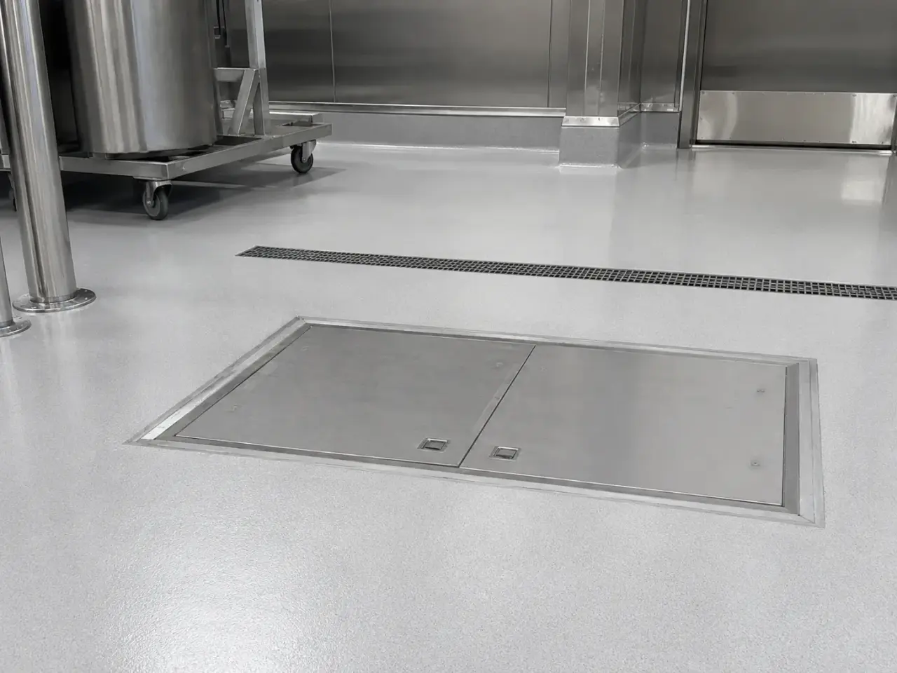 Completed Hygienic Access Covers installation in Ajax by The Grate Guys