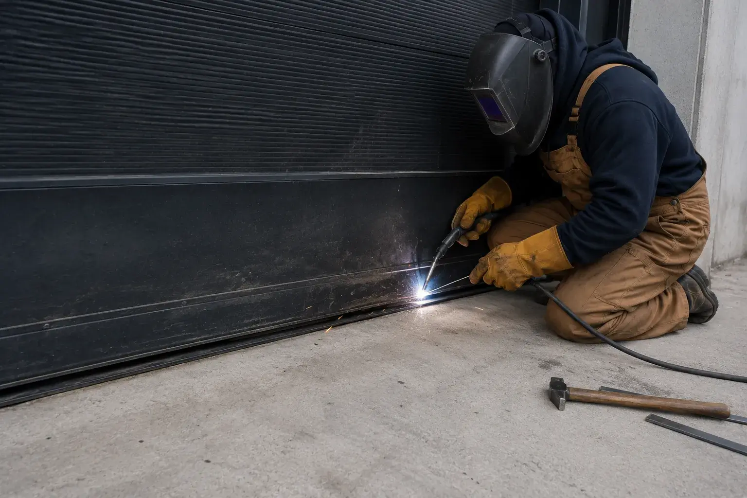 Industrial Door Repair in Ajax, Ontario, fabricated and installed by The Grate Guys