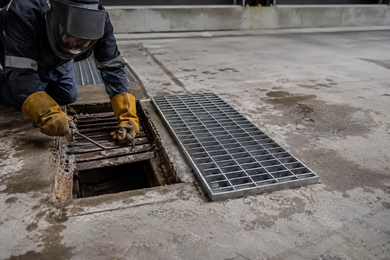 Loading Dock Drainage and Grate Repair in Waterloo, Ontario, fabricated and installed by The Grate Guys