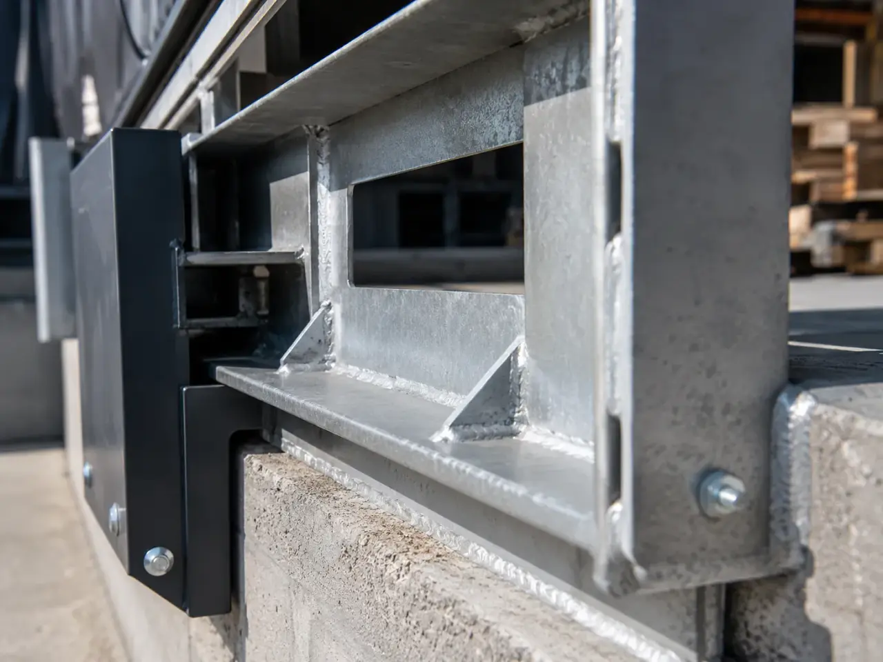 Loading Dock Protection being fabricated and installed by The Grate Guys
