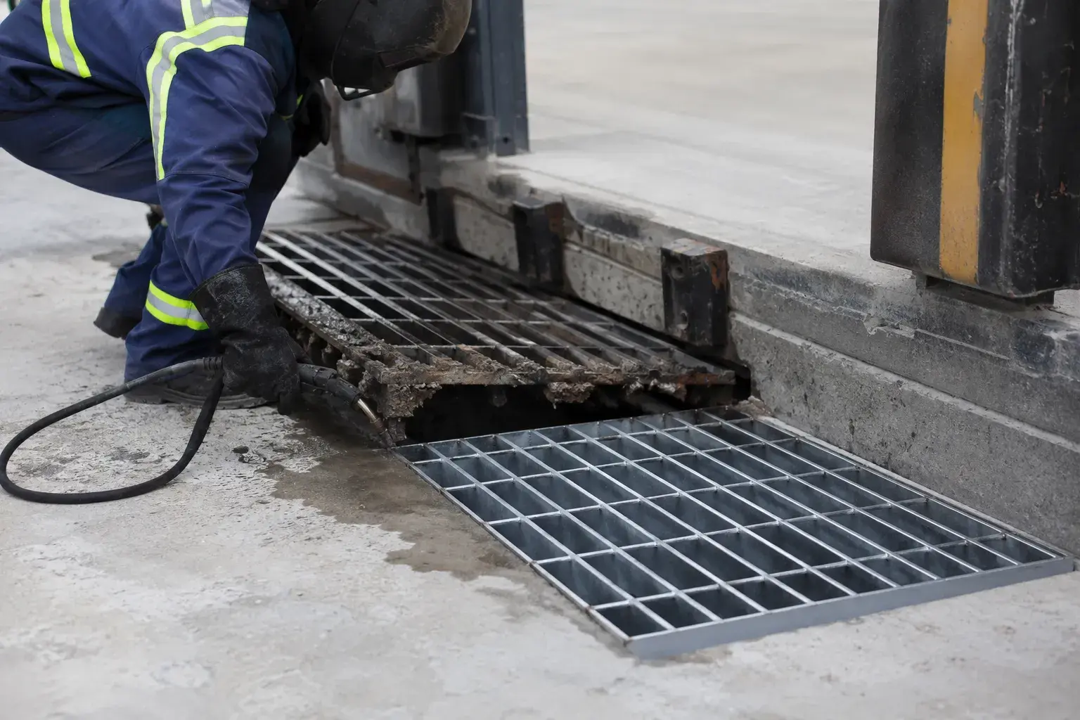 Loading Dock Repair in Bradford, Ontario, fabricated and installed by The Grate Guys
