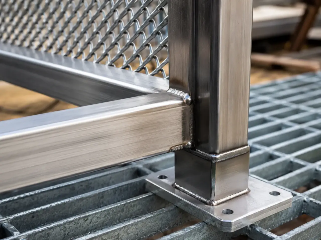 Machine Guards in Milton being fabricated and installed by The Grate Guys