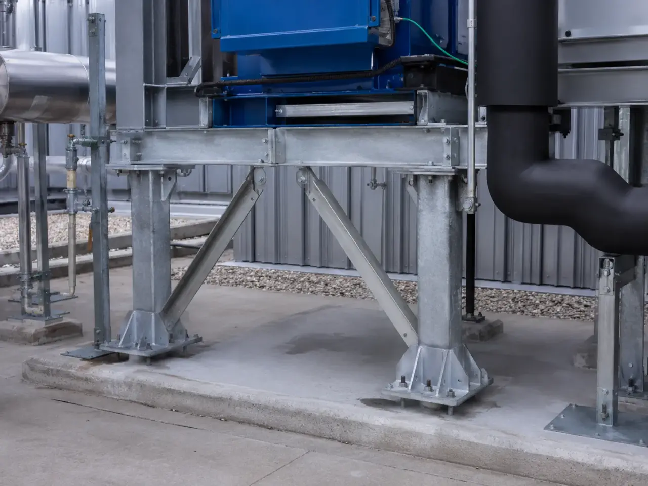 Completed Mechanical Equipment Supports installation in Georgetown by The Grate Guys