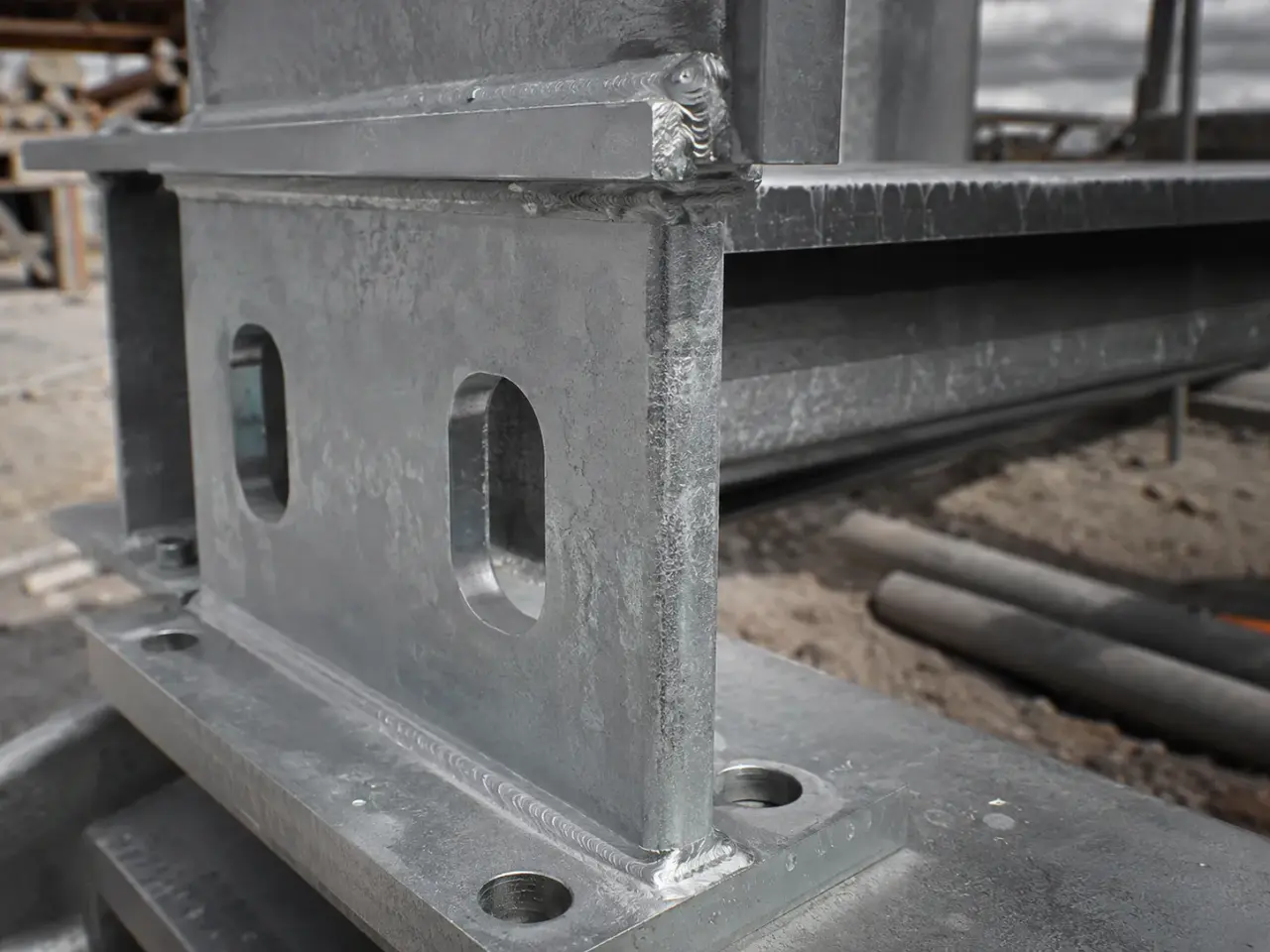 Mechanical Equipment Supports being fabricated and installed by The Grate Guys