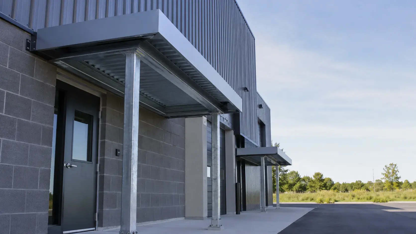 Metal Awnings in Georgetown, Ontario, fabricated and installed by The Grate Guys