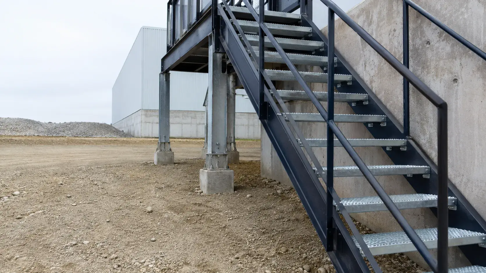 Metal Stair Treads in Bradford, Ontario, fabricated and installed by The Grate Guys