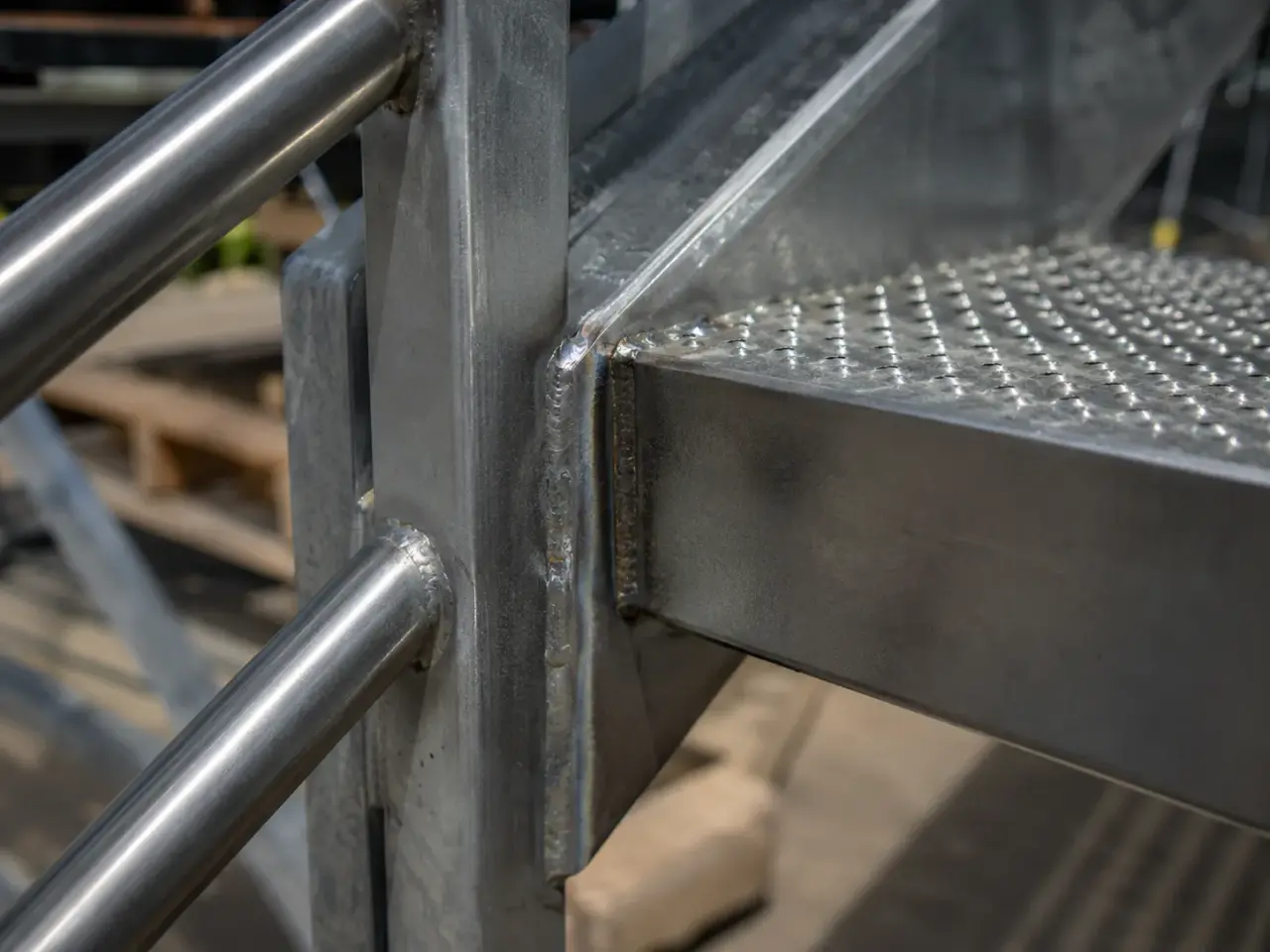 Steel Stairs being fabricated and installed by The Grate Guys