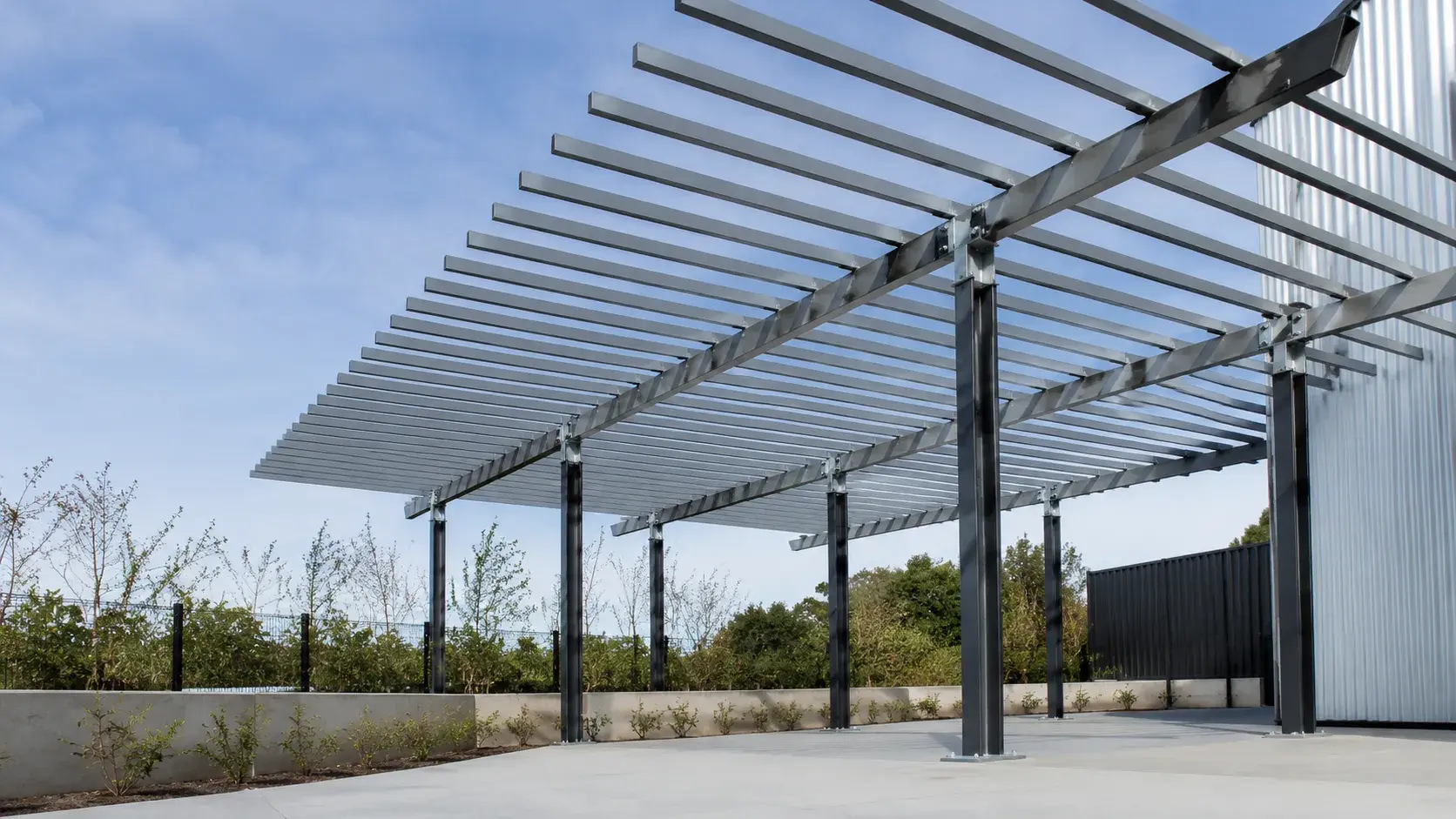Metal Trellises, fabricated and installed by The Grate Guys