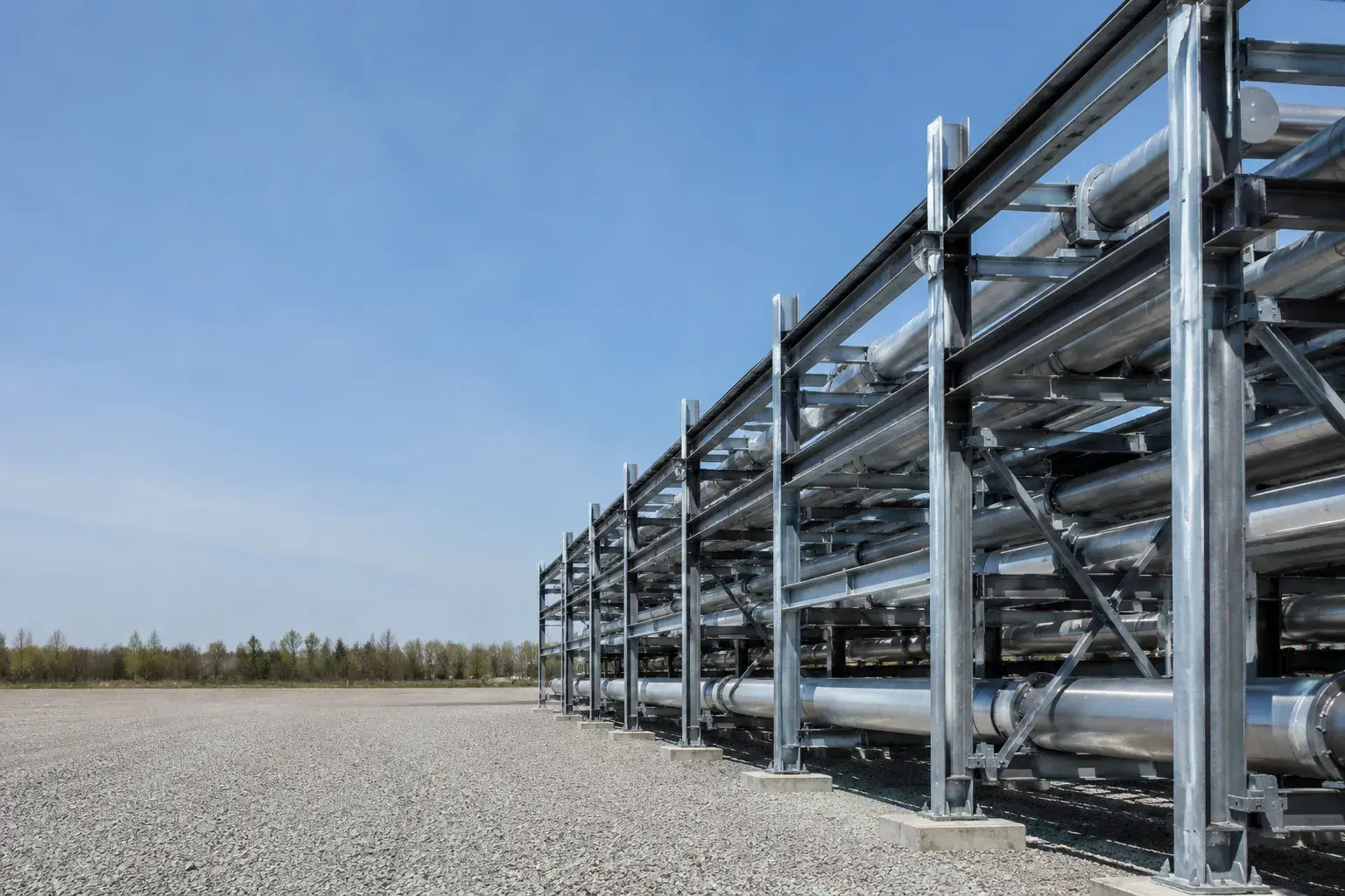 Pipe Racks in Georgetown, Ontario, fabricated and installed by The Grate Guys