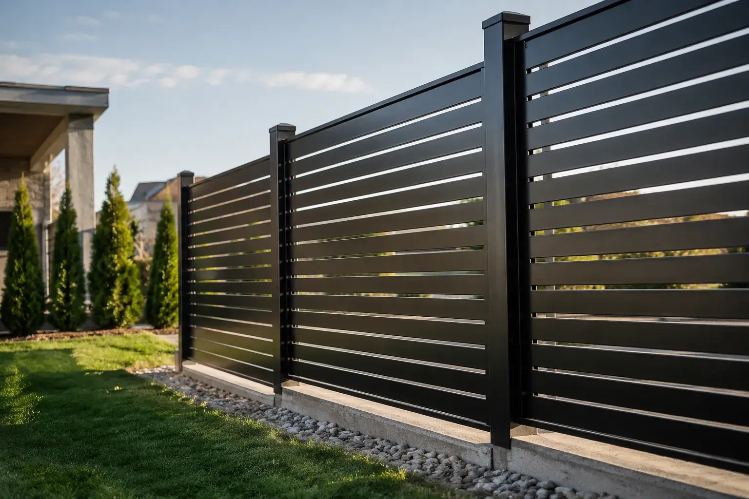 Residential Metal Fencing in Fort Erie, Ontario, fabricated and installed by The Grate Guys