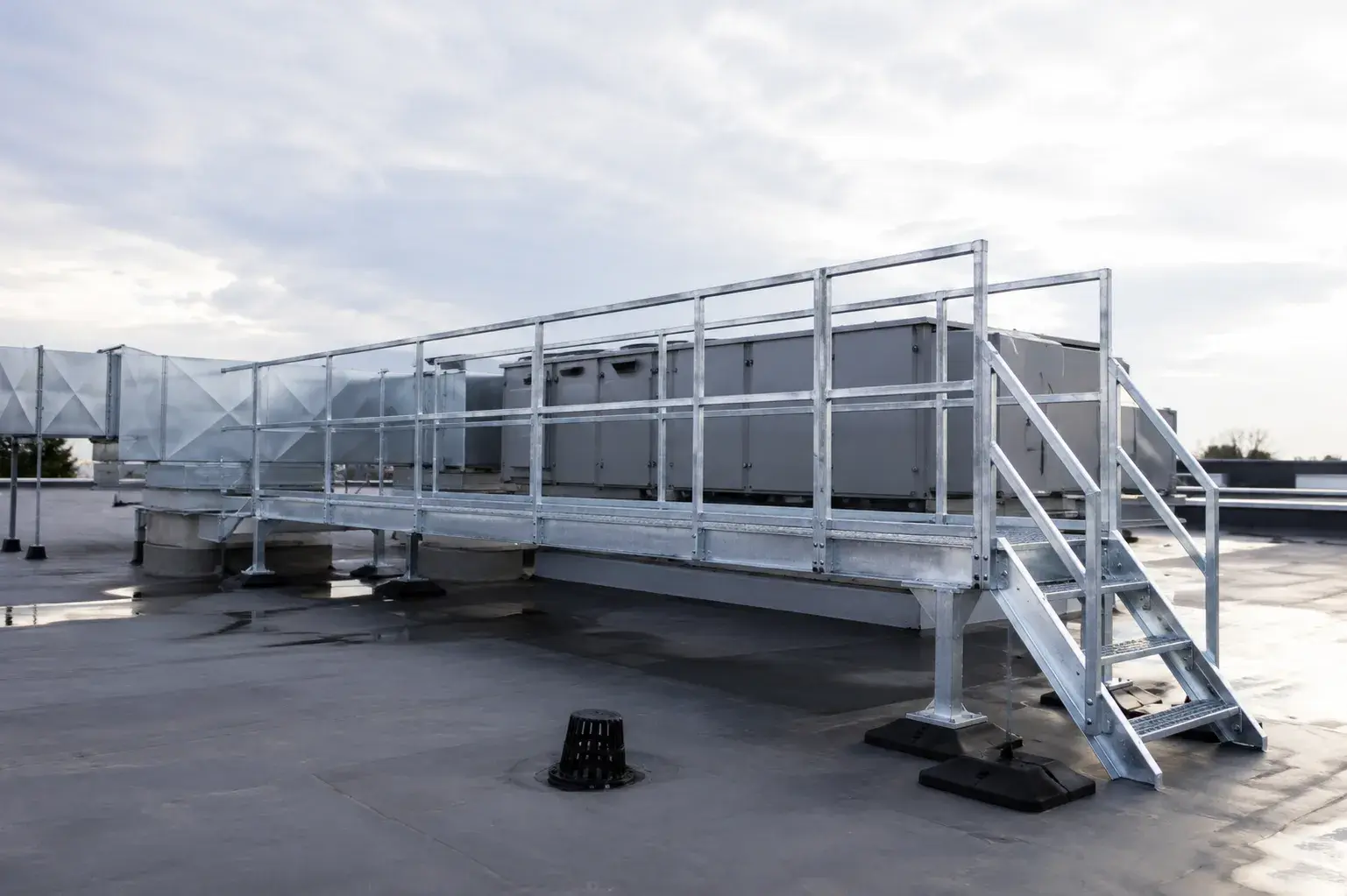 Rooftop Access Platforms, fabricated and installed by The Grate Guys