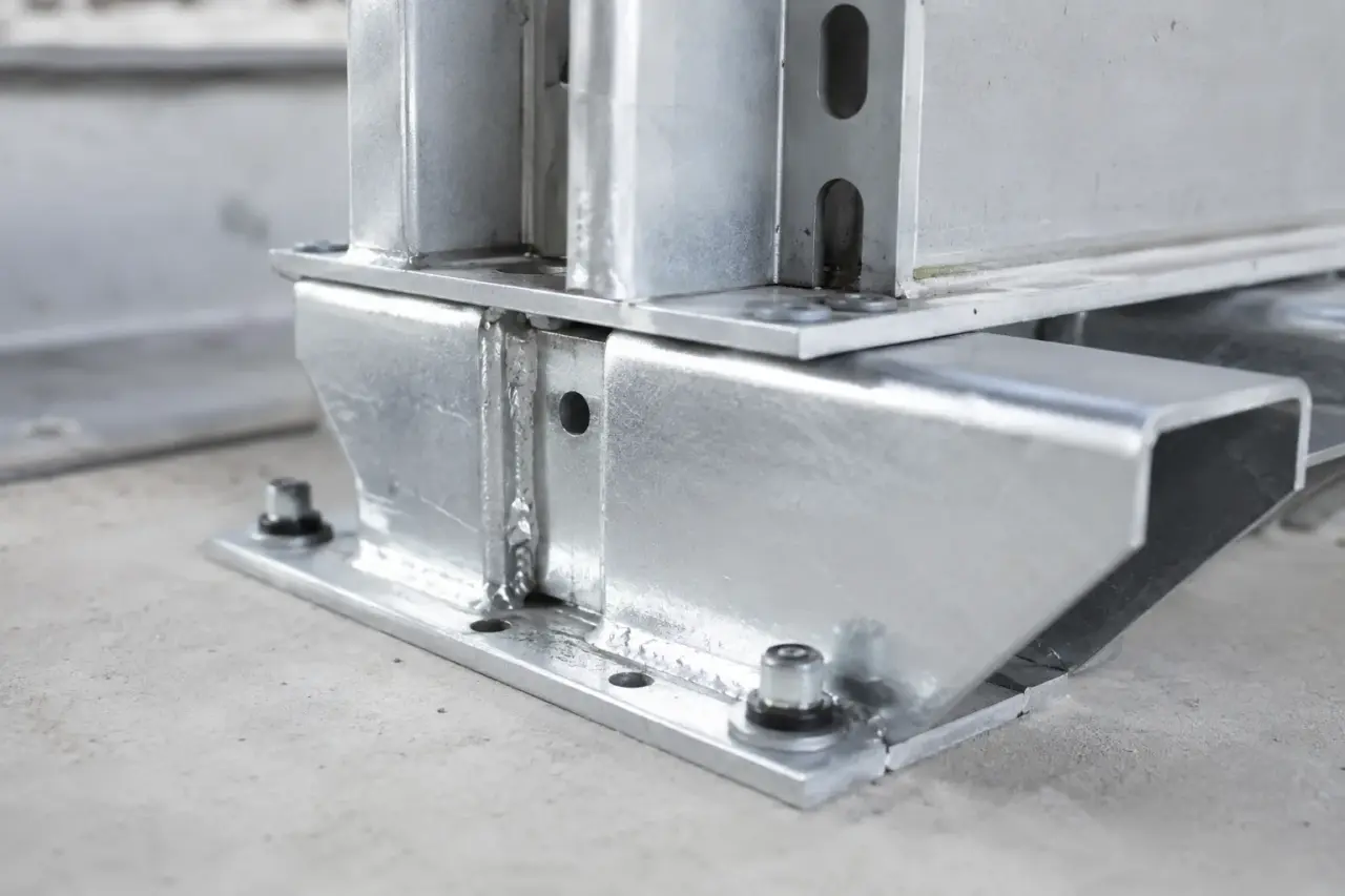 RTU Supports being fabricated and installed by The Grate Guys