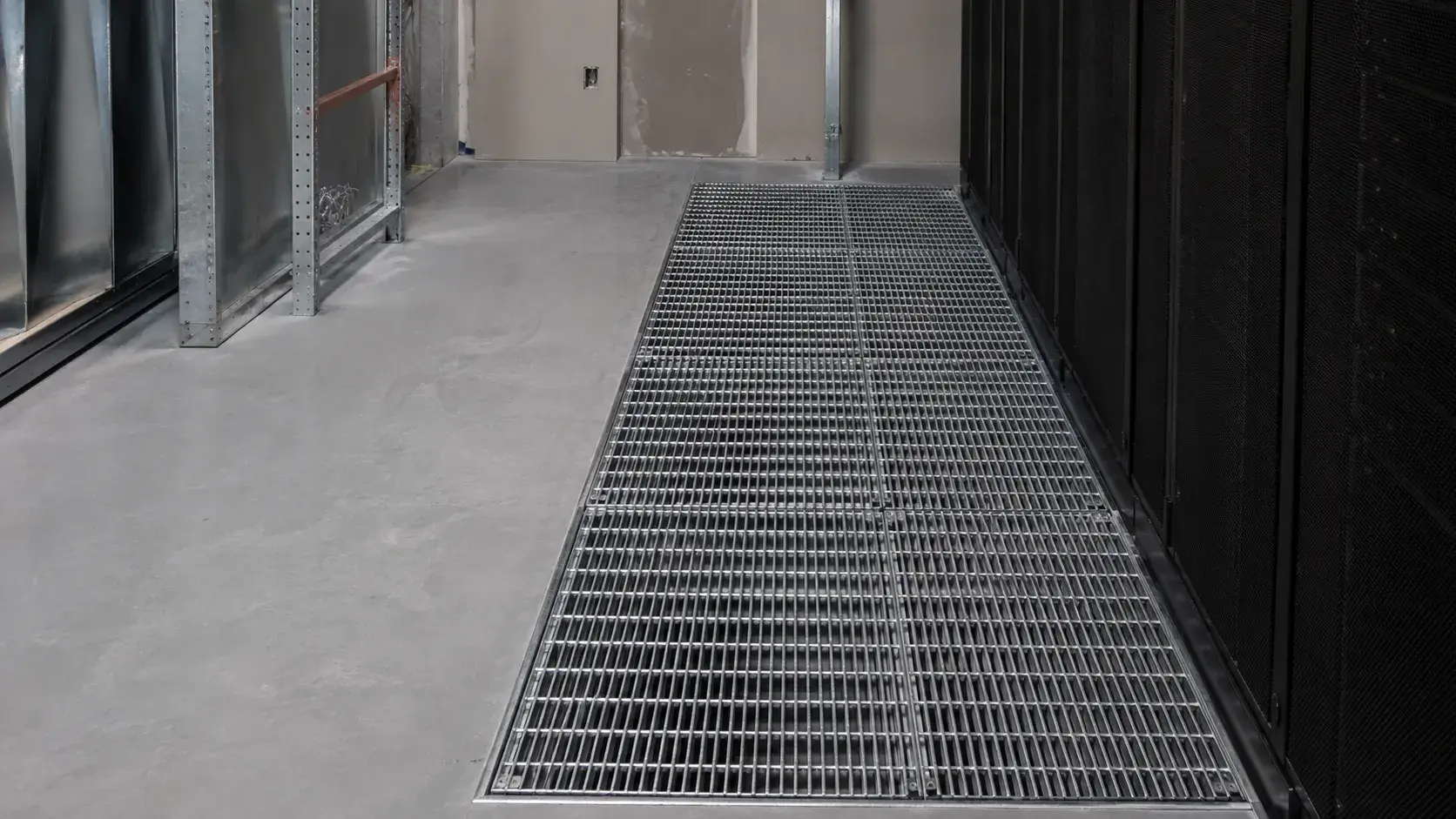 Server Room Floor Grates in Markham, Ontario, fabricated and installed by The Grate Guys