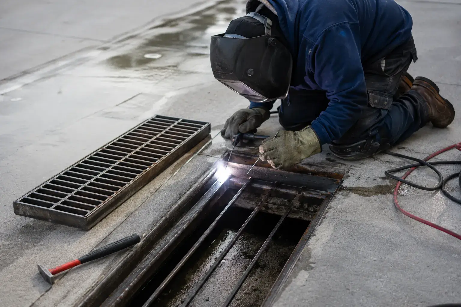 Sewer Drain Repair, fabricated and installed by The Grate Guys