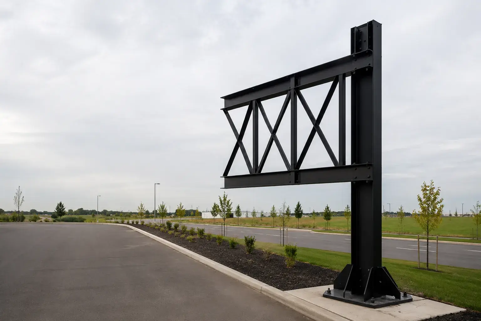 Sign Structures in Aurora, Ontario, fabricated and installed by The Grate Guys