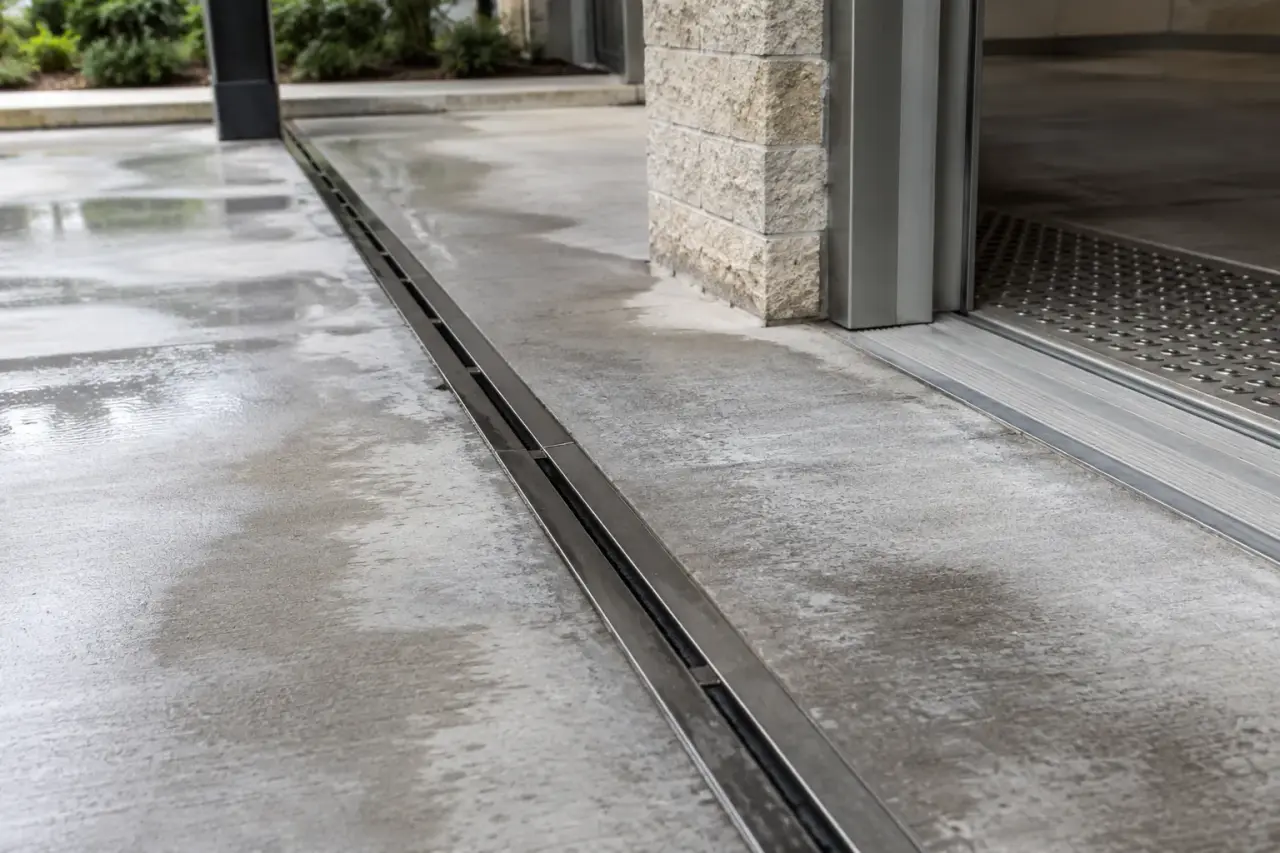 Completed Slot Drains installation in North York by The Grate Guys