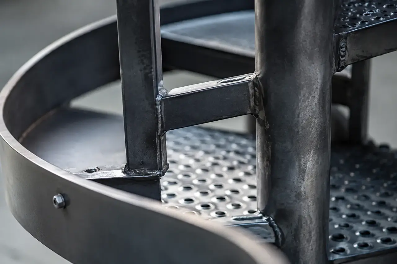 Spiral Staircases in Richmond Hill being fabricated and installed by The Grate Guys