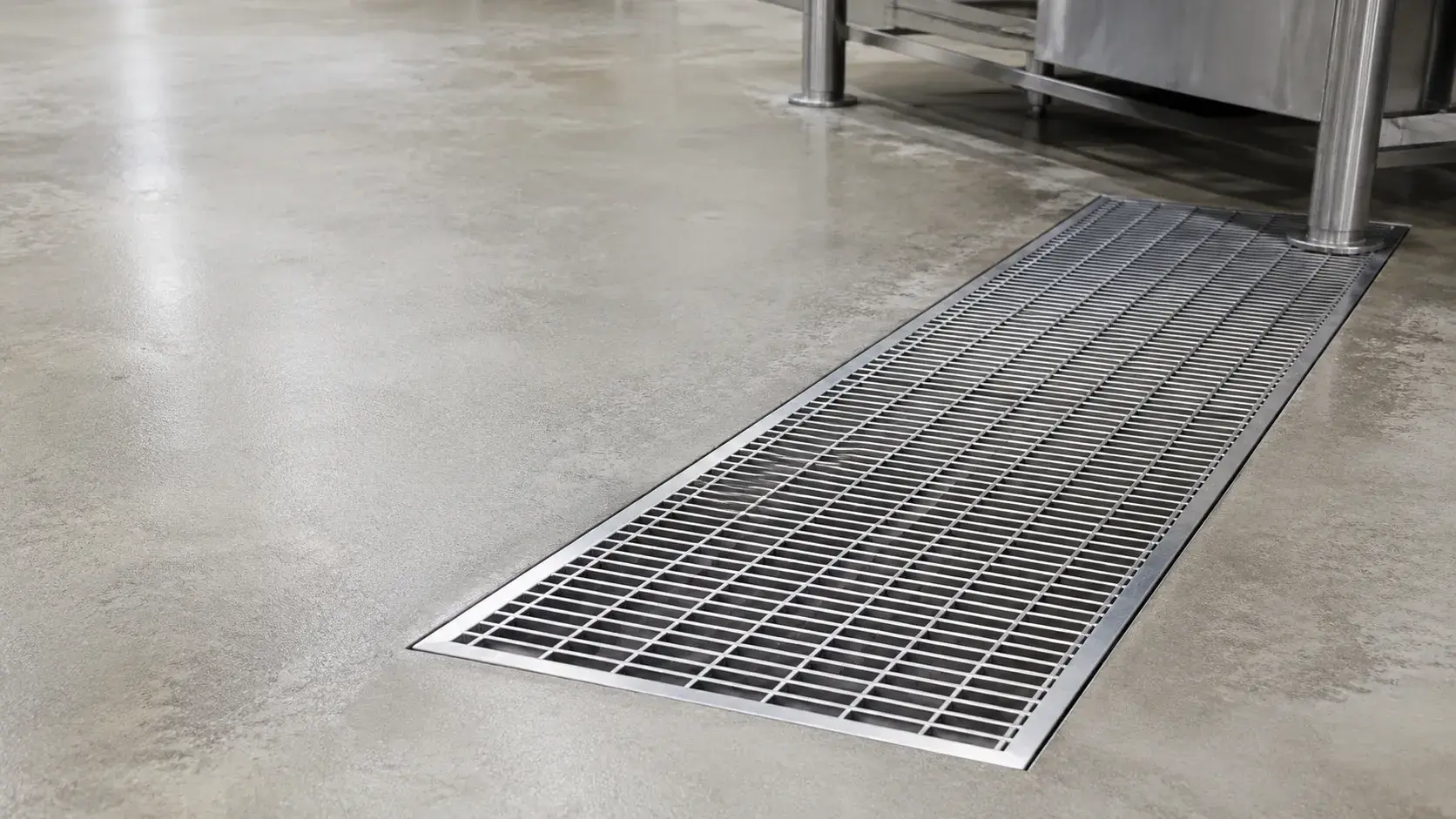 Stainless Steel Floor Grates in Guelph, Ontario, fabricated and installed by The Grate Guys