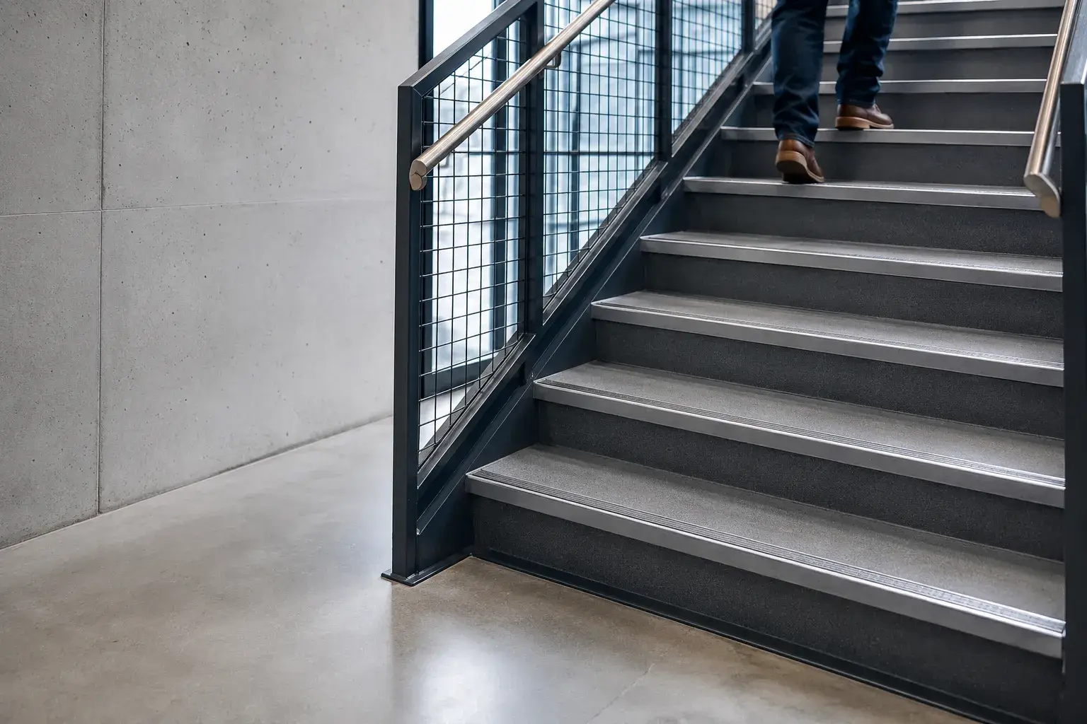 Stair Nosing in Aurora, Ontario, fabricated and installed by The Grate Guys