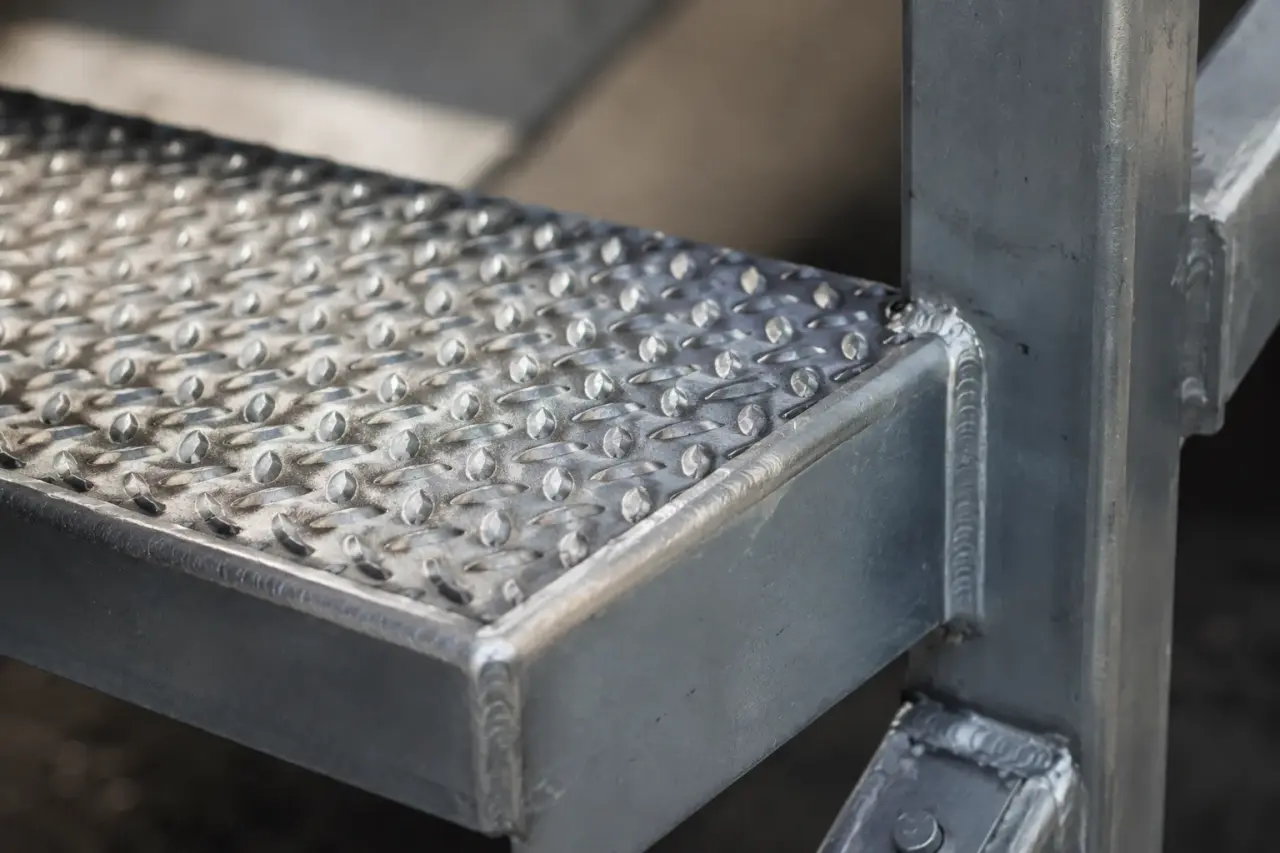 Stair Tread Covers in Bradford being fabricated and installed by The Grate Guys