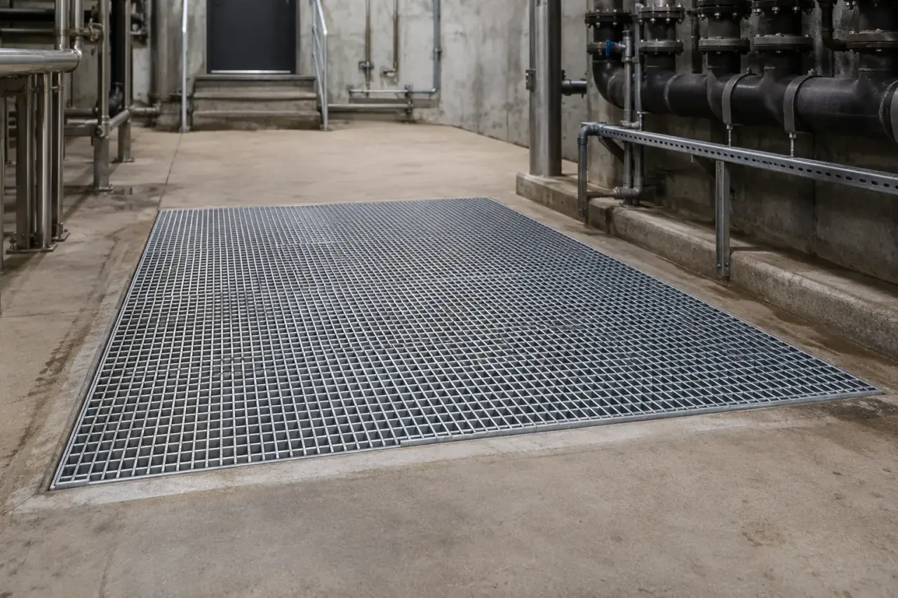 Completed Steel Floor Plate installation in Aurora by The Grate Guys