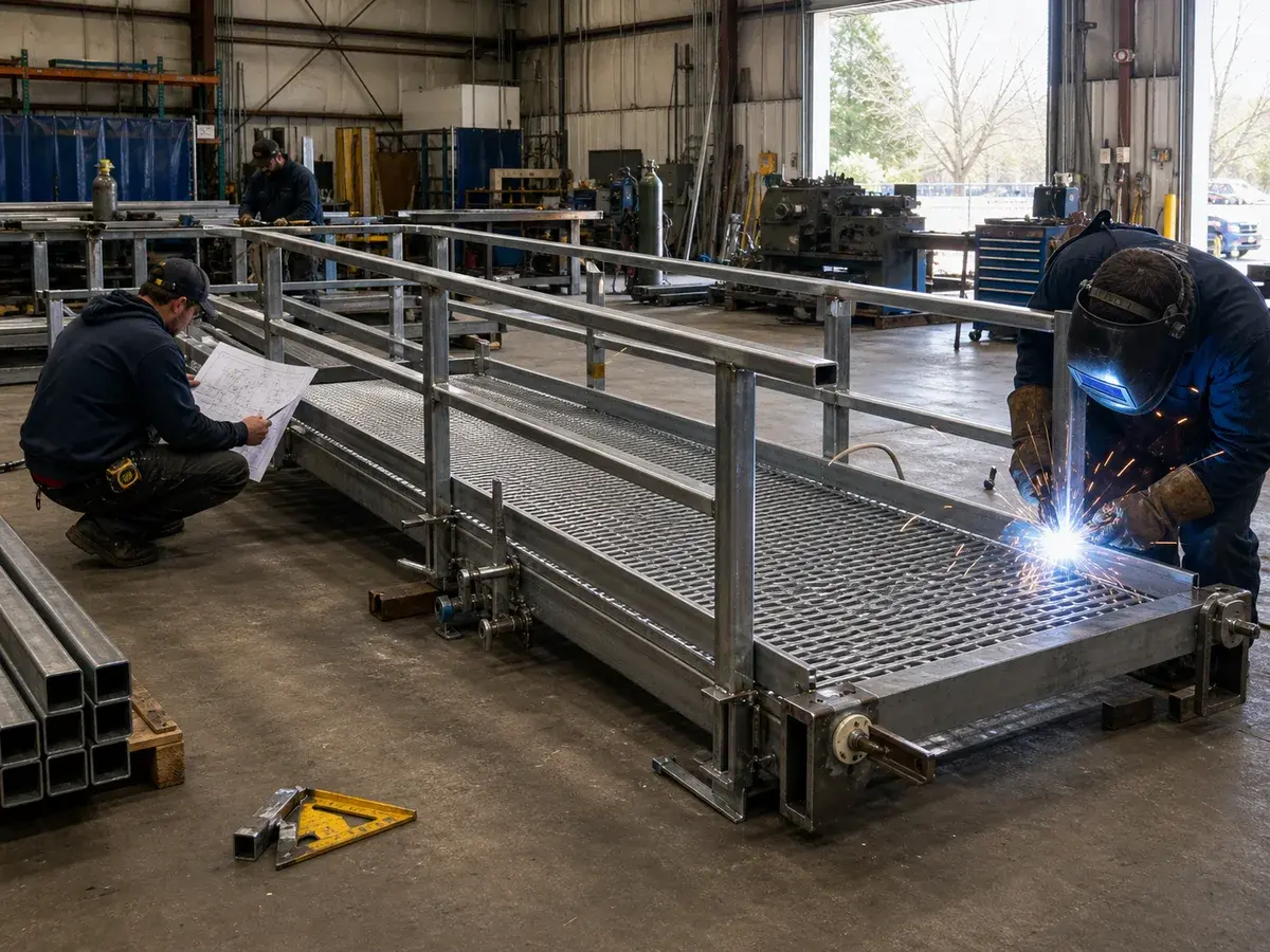Completed Steel Ramps installation in Markham by The Grate Guys