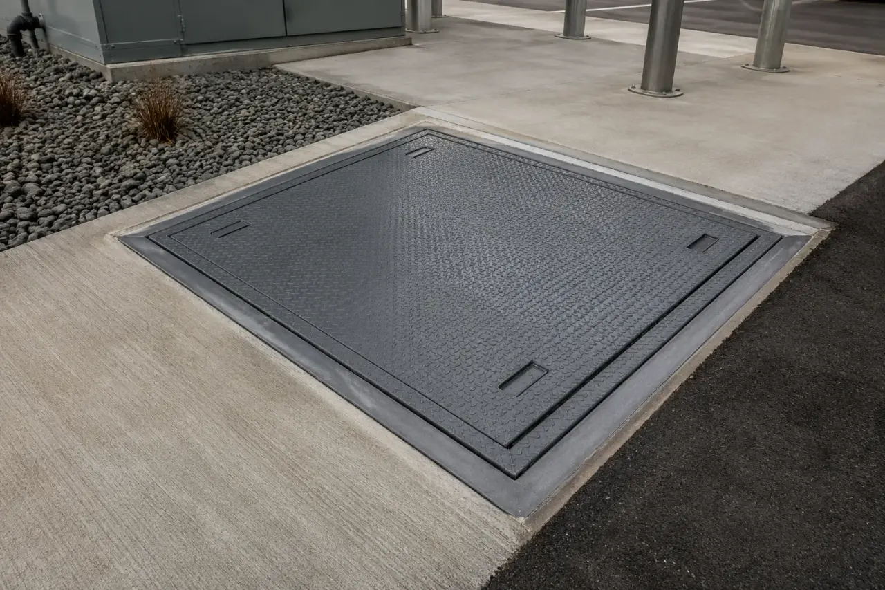 Completed Transformer Vault Covers installation in Guelph by The Grate Guys