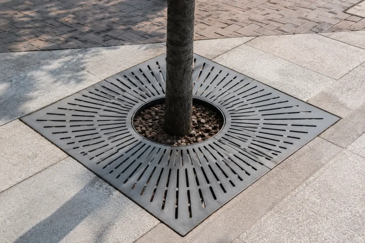 Completed Tree Grates installation by The Grate Guys