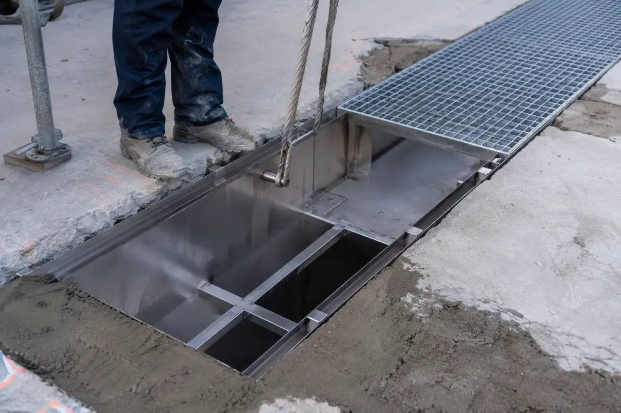 Completed Trench Drain Installation in Ajax by The Grate Guys
