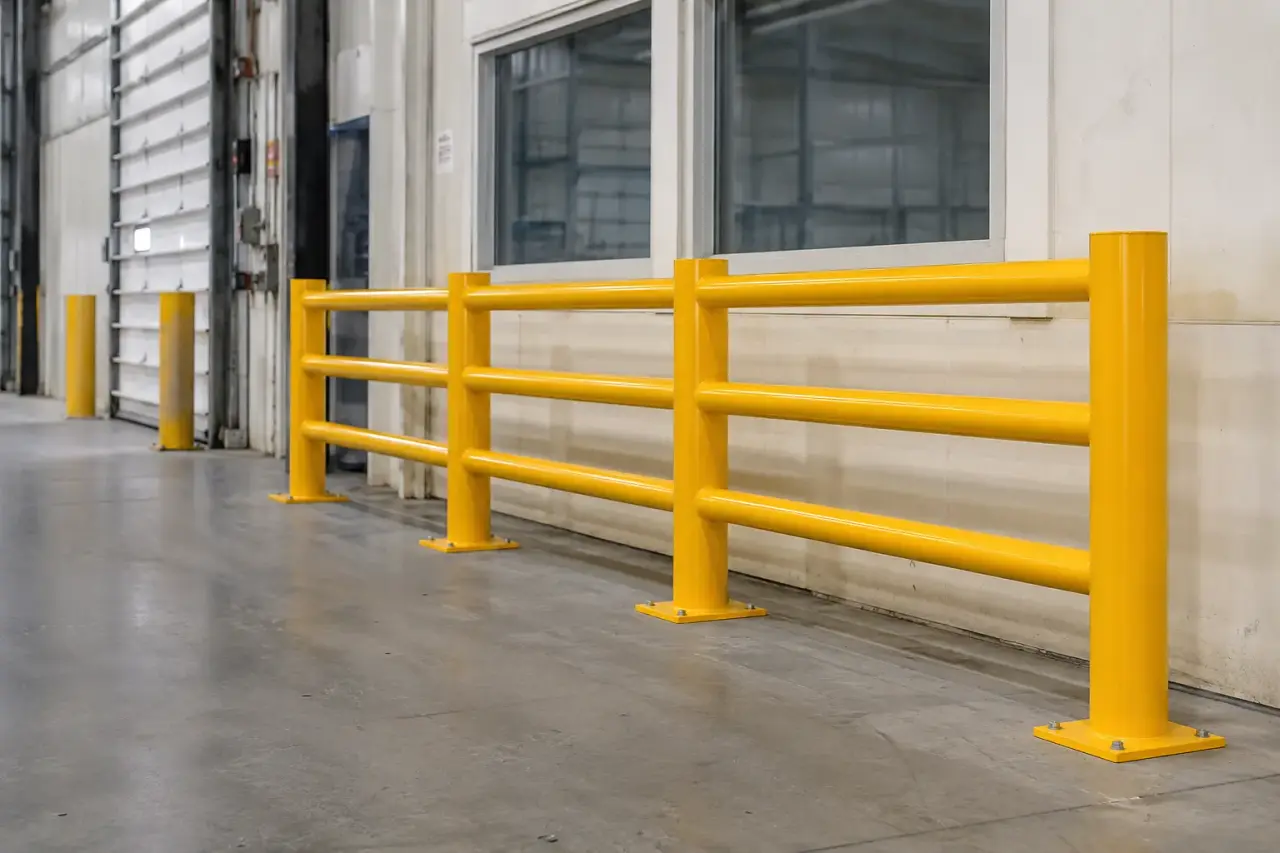 Completed Warehouse Safety Upgrades installation in Richmond Hill by The Grate Guys